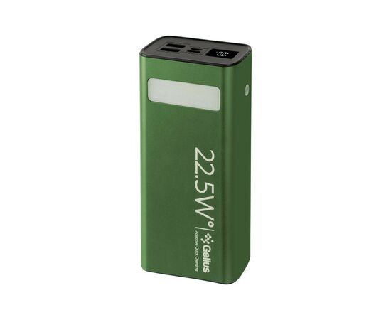 Батарея універсальна Gelius Lightstone GP-PB300 30000mAh QC+PD (22.5W) Green (00000090465)
