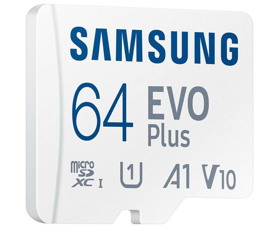 Карта памяти Samsung Miсro-SDXC memory card 64GB C10 UHS-I R130MB/s Evo Plus + SD (MB-MC64KA/EU), изображение 4