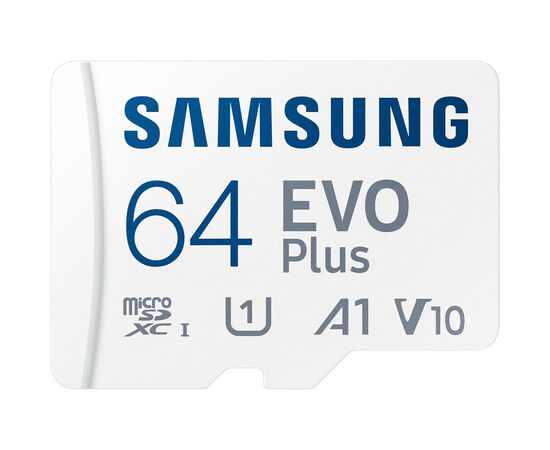 Карта памяти Samsung Miсro-SDXC memory card 64GB C10 UHS-I R130MB/s Evo Plus + SD (MB-MC64KA/EU)