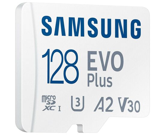 Карта памяти Samsung microSDXC 128GB C10 UHS-I R130MB/s Evo Plus + SD (MB-MC128KA/EU), изображение 4 Карта памяти Samsung microSDXC 128GB C10 UHS-I R130MB/s Evo Plus + SD (MB-MC128KA/EU), изображение 4