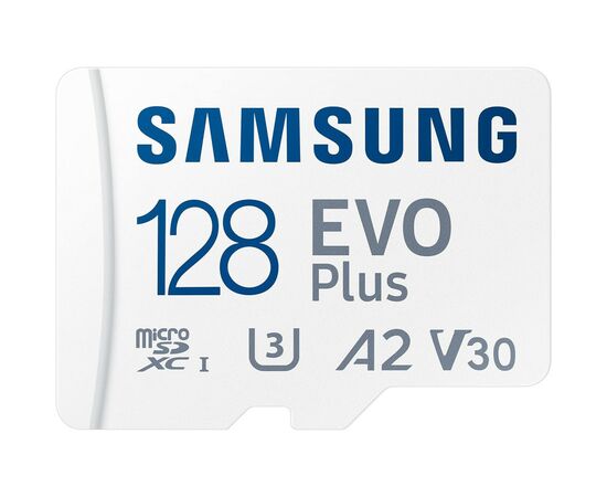 Карта памяти Samsung microSDXC 128GB C10 UHS-I R130MB/s Evo Plus + SD (MB-MC128KA/EU)