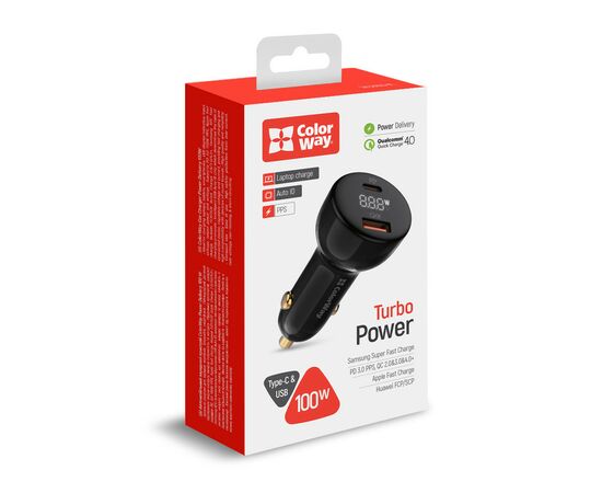 Зарядное устройство ColorWay Power Delivery PPS USB (USB-A + USB-C) (100W) Black (CW-CHA044PD-BK), изображение 9 Зарядное устройство ColorWay Power Delivery PPS USB (USB-A + USB-C) (100W) Black (CW-CHA044PD-BK), изображение 9
