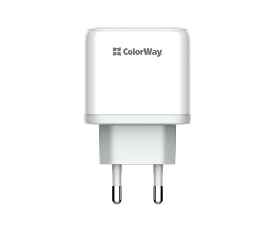 Зарядное устройство ColorWay Power Delivery Port PPS USB (Type-C PD+ USB QC3.0) (45W) white (CW-CHS042PD-WT), изображение 2 Зарядное устройство ColorWay Power Delivery Port PPS USB (Type-C PD+ USB QC3.0) (45W) white (CW-CHS042PD-WT), изображение 2