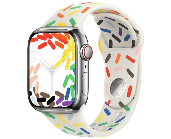 Ремешок для смарт-часов Apple 41mm Pride Edition Sport Band - M/L (MRTM3ZM/A), изображение 3 Ремешок для смарт-часов Apple 41mm Pride Edition Sport Band - M/L (MRTM3ZM/A), изображение 3