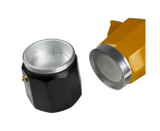Гейзерная кофеварка Bo-Camp Hudson 3-cups Yellow/Black (2200518), изображение 3 Гейзерная кофеварка Bo-Camp Hudson 3-cups Yellow/Black (2200518), изображение 3