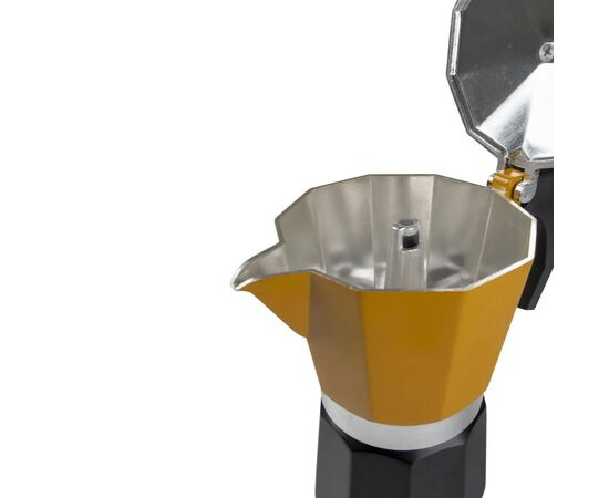 Гейзерная кофеварка Bo-Camp Hudson 3-cups Yellow/Black (2200518), изображение 4 Гейзерная кофеварка Bo-Camp Hudson 3-cups Yellow/Black (2200518), изображение 4
