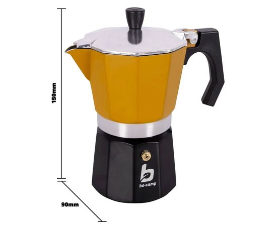 Гейзерная кофеварка Bo-Camp Hudson 3-cups Yellow/Black (2200518), изображение 5 Гейзерная кофеварка Bo-Camp Hudson 3-cups Yellow/Black (2200518), изображение 5