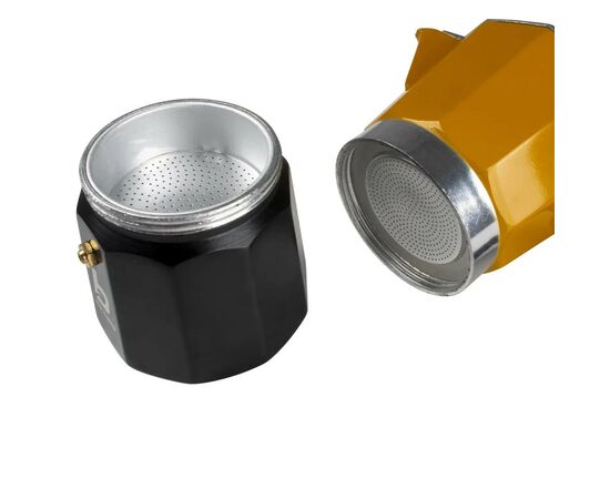Гейзерная кофеварка Bo-Camp Hudson 6-cups Yellow/Black (2200522), изображение 2 Гейзерная кофеварка Bo-Camp Hudson 6-cups Yellow/Black (2200522), изображение 2