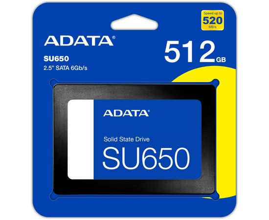Накопитель SSD 2.5" 512GB ADATA (ASU650SS-512GT-R), изображение 5 Накопитель SSD 2.5" 512GB ADATA (ASU650SS-512GT-R), изображение 5