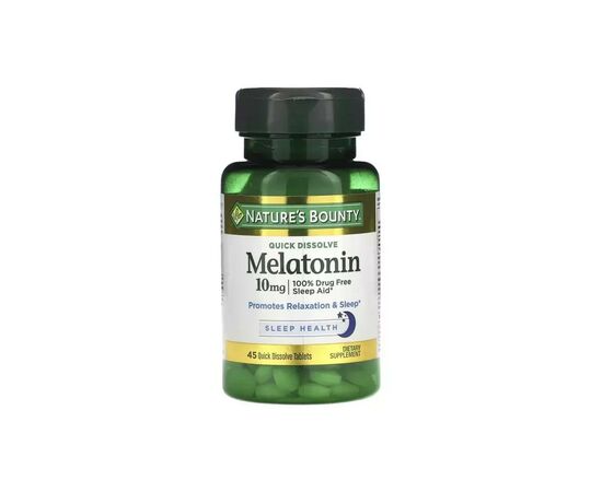 Аминокислота Nature's Bounty Мелатонин быстро растворяющийся, 10 мг, вкус вишни, Melatoni (NRT-52802)