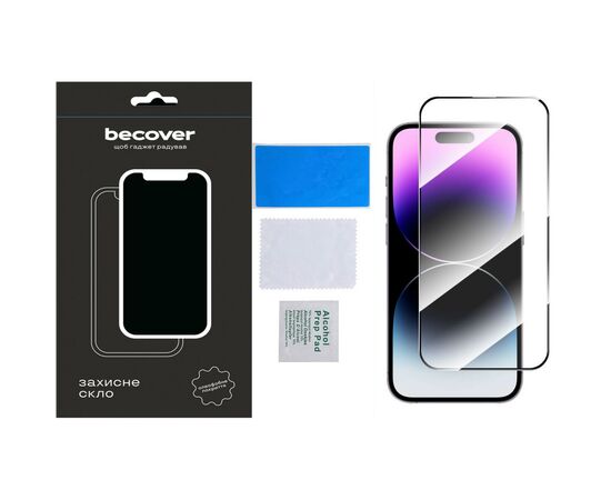 Стекло защитное BeCover Apple iPhone 15 Pro Black (710593), изображение 4