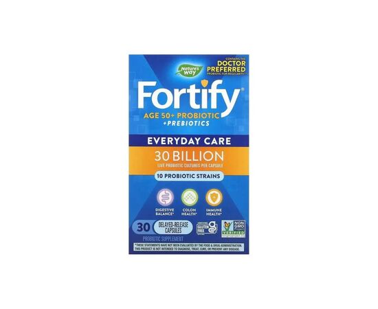 Витаминно-минеральный комплекс Nature's Way Пробиотики и пребиотик для взрослых 50+ с отсроченным в (NWY-10293), изображение 2 Витаминно-минеральный комплекс Nature's Way Пробиотики и пребиотик для взрослых 50+ с отсроченным в (NWY-10293), изображение 2