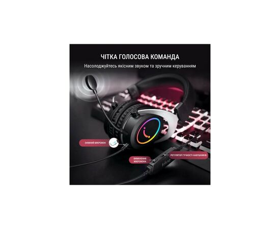 Наушники Fifine H3 RGB Black (H3), изображение 6 Наушники Fifine H3 RGB Black (H3), изображение 6