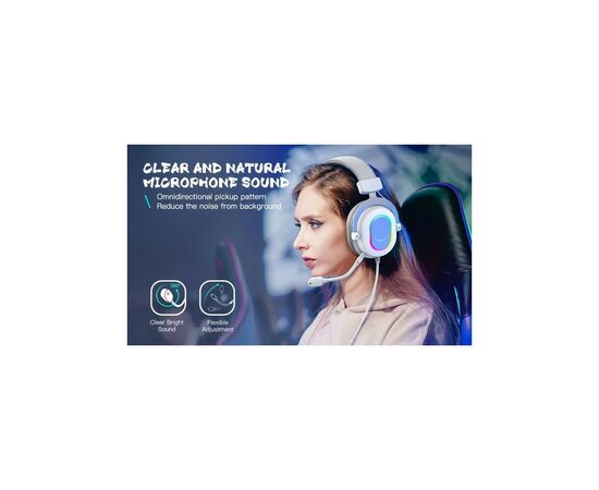 Наушники Fifine H6 RGB 7.1 White (H6W), изображение 11 Наушники Fifine H6 RGB 7.1 White (H6W), изображение 11