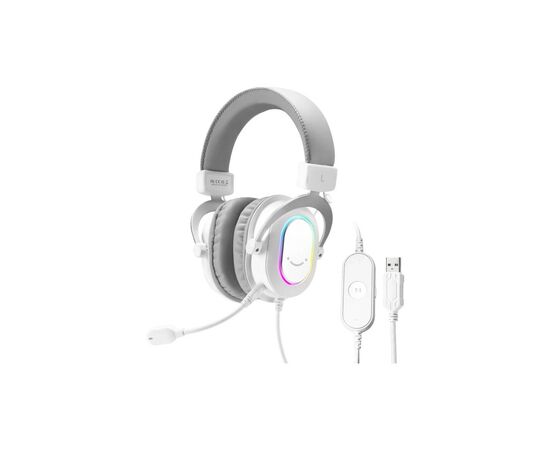 Наушники Fifine H6 RGB 7.1 White (H6W), изображение 2 Наушники Fifine H6 RGB 7.1 White (H6W), изображение 2