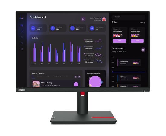 Монитор Lenovo T24i-30 (63CFMATXUA), изображение 8 Монитор Lenovo T24i-30 (63CFMATXUA), изображение 8