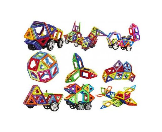 Конструктор Magplayer Набор 208 элементов (MPB-208), изображение 3 Конструктор Magplayer Набор 208 элементов (MPB-208), изображение 3