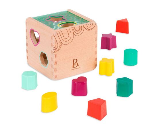 Развивающая игрушка Battat деревянная игрушка-сортер - Волшебный куб (BX1763Z), изображение 2 Развивающая игрушка Battat деревянная игрушка-сортер - Волшебный куб (BX1763Z), изображение 2
