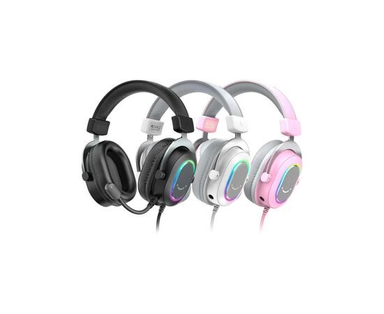 Наушники Fifine H6 RGB 7.1 Pink (H6P), изображение 5 Наушники Fifine H6 RGB 7.1 Pink (H6P), изображение 5