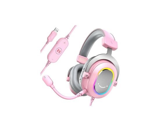 Навушники Fifine H6 RGB 7.1 Pink (H6P)