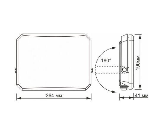 Прожектор Videx VLE-F3-1005B, изображение 4 Прожектор Videx VLE-F3-1005B, изображение 4