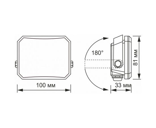 Прожектор Videx VLE-F3-0205B, изображение 4 Прожектор Videx VLE-F3-0205B, изображение 4