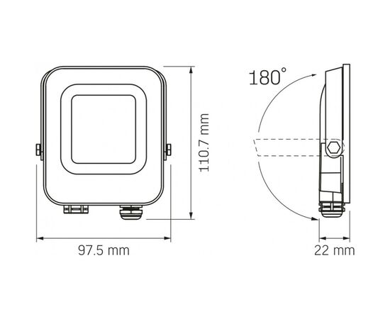 Прожектор Videx VL-F3e-105W-12V, изображение 7 Прожектор Videx VL-F3e-105W-12V, изображение 7