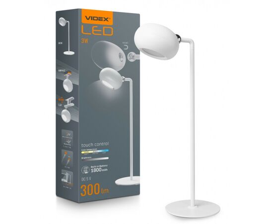 Настольная лампа Videx TF18W 3W 3000-5500K (VLE-TF18W), изображение 9 Настольная лампа Videx TF18W 3W 3000-5500K (VLE-TF18W), изображение 9