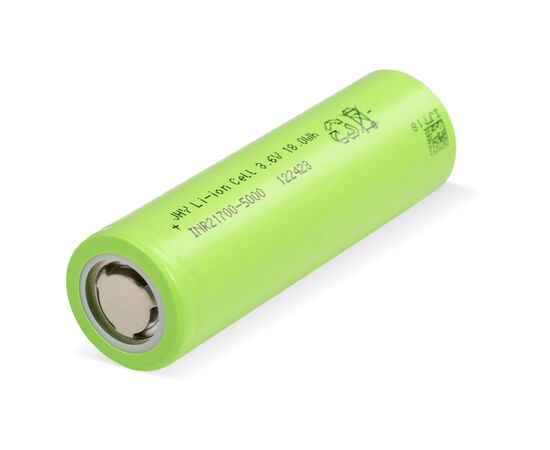 Аккумулятор JHY Li-Ion 21700 5000mAh 3.6V 30A (INR21700-50SE), изображение 3 Аккумулятор JHY Li-Ion 21700 5000mAh 3.6V 30A (INR21700-50SE), изображение 3