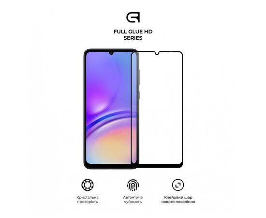 Стекло защитное Armorstandart Full Glue HD Samsung A05 (A055) Black (ARM71791), изображение 2