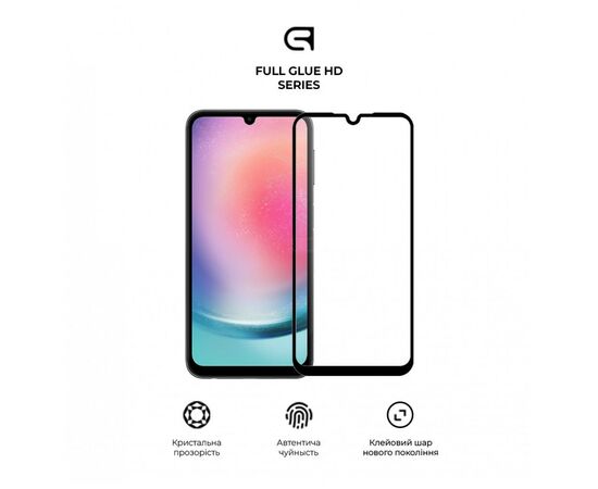 Стекло защитное Armorstandart Full Glue HD Samsung A24 4G (A245) Black (ARM68005), изображение 2 Стекло защитное Armorstandart Full Glue HD Samsung A24 4G (A245) Black (ARM68005), изображение 2