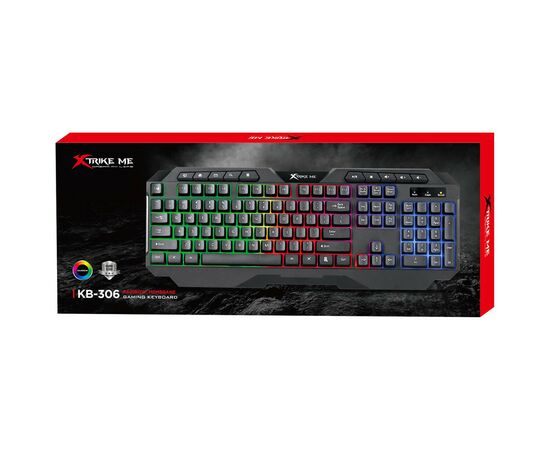 Клавиатура Xtrike ME KB-306 LED USB UA Black (KB-306UA), изображение 7 Клавиатура Xtrike ME KB-306 LED USB UA Black (KB-306UA), изображение 7
