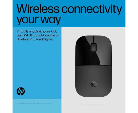 Мышка HP Z3700 Dual Wireless/Bluetooth Black (758A8AA), изображение 9 Мышка HP Z3700 Dual Wireless/Bluetooth Black (758A8AA), изображение 9