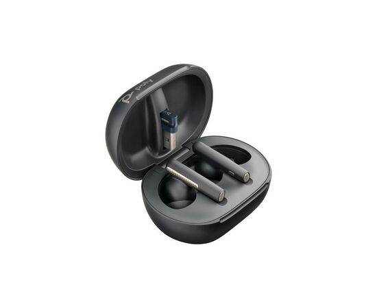 Навушники Poly Voyager Free 60+ Earbuds + BT700A + TSCHC Black (7Y8G3AA), зображення 5 Навушники Poly Voyager Free 60+ Earbuds + BT700A + TSCHC Black (7Y8G3AA), зображення 5