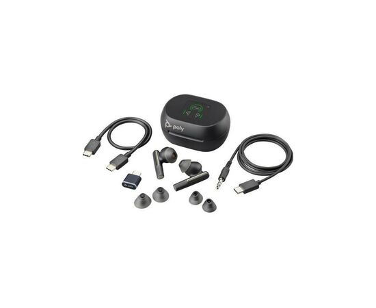Наушники Poly Voyager Free 60+ Earbuds + BT700C + TSCHC Black (7Y8G4AA), изображение 5 Наушники Poly Voyager Free 60+ Earbuds + BT700C + TSCHC Black (7Y8G4AA), изображение 5