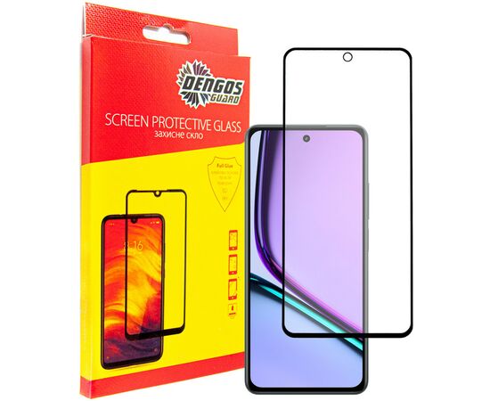 Стекло защитное Dengos Realme C67 (black) (TGFG-340)