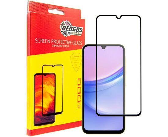 Скло захисне Dengos Samsung Galaxy A15 (black) (TGFG-335)