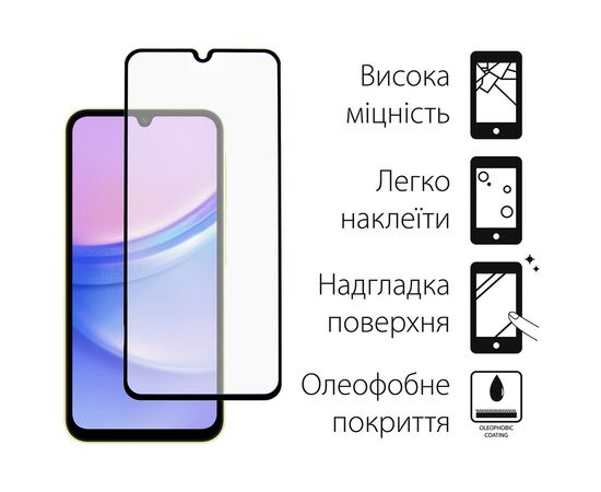 Стекло защитное Dengos Samsung Galaxy A25 (black) (TGFG-336), изображение 2 Стекло защитное Dengos Samsung Galaxy A25 (black) (TGFG-336), изображение 2