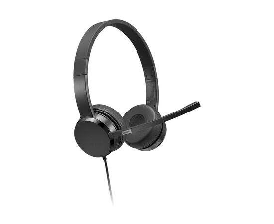 Наушники Lenovo USB-A Wired Stereo On-Ear Black (4XD1K18260), изображение 4