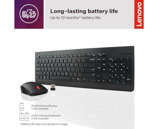 Комплект Lenovo 510 Combo Wireless UA Black (GX31D64836), изображение 3 Комплект Lenovo 510 Combo Wireless UA Black (GX31D64836), изображение 3