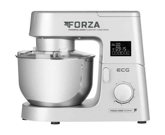 Кухонний комбайн ECG FORZA 5500 Giorno Argento, зображення 2 Кухонний комбайн ECG FORZA 5500 Giorno Argento, зображення 2