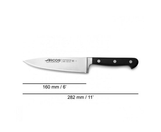Кухонный нож Arcos серія "Opera" поварський 160 мм (225000), изображение 2 Кухонный нож Arcos серія "Opera" поварський 160 мм (225000), изображение 2