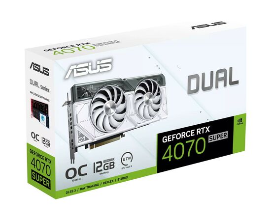 Видеокарта ASUS GeForce RTX4070 SUPER 12Gb DUAL OC WHITE (DUAL-RTX4070S-O12G-WHITE), изображение 11 Видеокарта ASUS GeForce RTX4070 SUPER 12Gb DUAL OC WHITE (DUAL-RTX4070S-O12G-WHITE), изображение 11