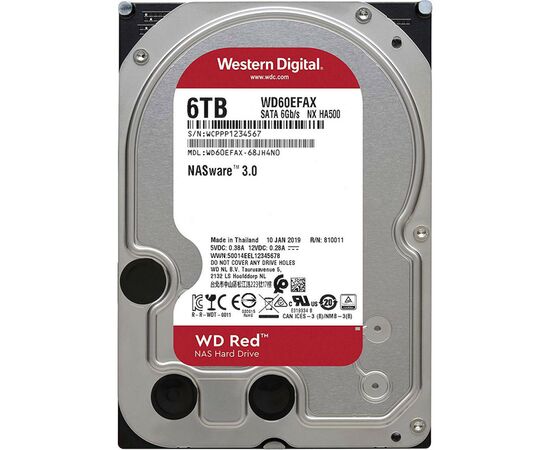 Жесткий диск 3.5" 6TB WD (# WD60EFAX #), изображение 2 Жесткий диск 3.5" 6TB WD (# WD60EFAX #), изображение 2