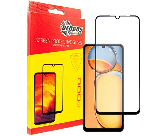 Стекло защитное Dengos Xiaomi Redmi 13С (black) (TGFG-337)