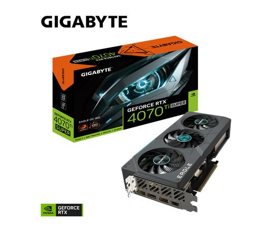 Видеокарта GIGABYTE GeForce RTX4070Ti SUPER 16Gb EAGLE OC (GV-N407TSEAGLE OC-16GD), изображение 5 Видеокарта GIGABYTE GeForce RTX4070Ti SUPER 16Gb EAGLE OC (GV-N407TSEAGLE OC-16GD), изображение 5