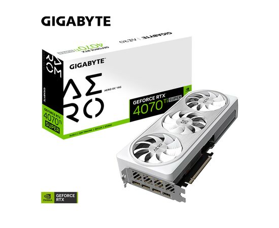 Видеокарта GIGABYTE GeForce RTX4070Ti SUPER 16Gb AERO OC (GV-N407TSAERO OC-16GD), изображение 9 Видеокарта GIGABYTE GeForce RTX4070Ti SUPER 16Gb AERO OC (GV-N407TSAERO OC-16GD), изображение 9