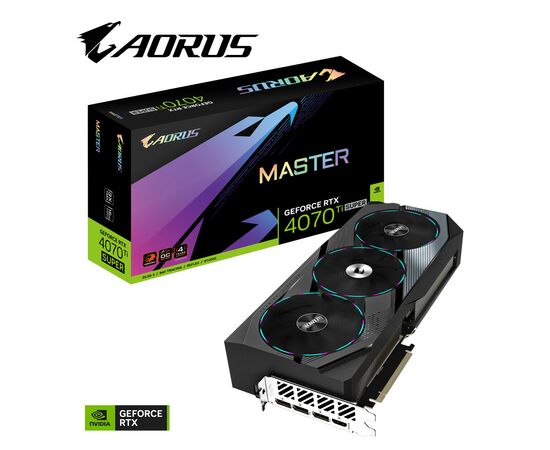 Видеокарта GIGABYTE GeForce RTX4070Ti SUPER 16Gb AORUS MASTER (GV-N407TSAORUS M-16GD), изображение 7 Видеокарта GIGABYTE GeForce RTX4070Ti SUPER 16Gb AORUS MASTER (GV-N407TSAORUS M-16GD), изображение 7