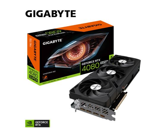 Видеокарта GIGABYTE GeForce RTX4080 SUPER 16Gb WINDFORCE (GV-N408SWF3-16GD), изображение 6 Видеокарта GIGABYTE GeForce RTX4080 SUPER 16Gb WINDFORCE (GV-N408SWF3-16GD), изображение 6