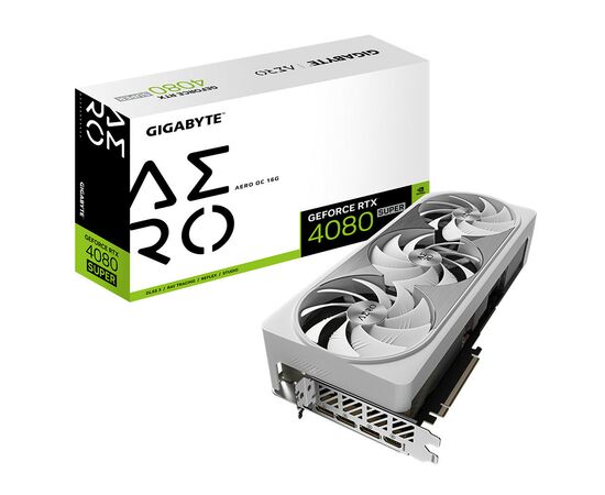 Видеокарта GIGABYTE GeForce RTX4080 SUPER 16Gb AERO OC (GV-N408SAERO OC-16GD), изображение 2 Видеокарта GIGABYTE GeForce RTX4080 SUPER 16Gb AERO OC (GV-N408SAERO OC-16GD), изображение 2